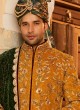 Anarkali Style Wedding Sherwani For Groom